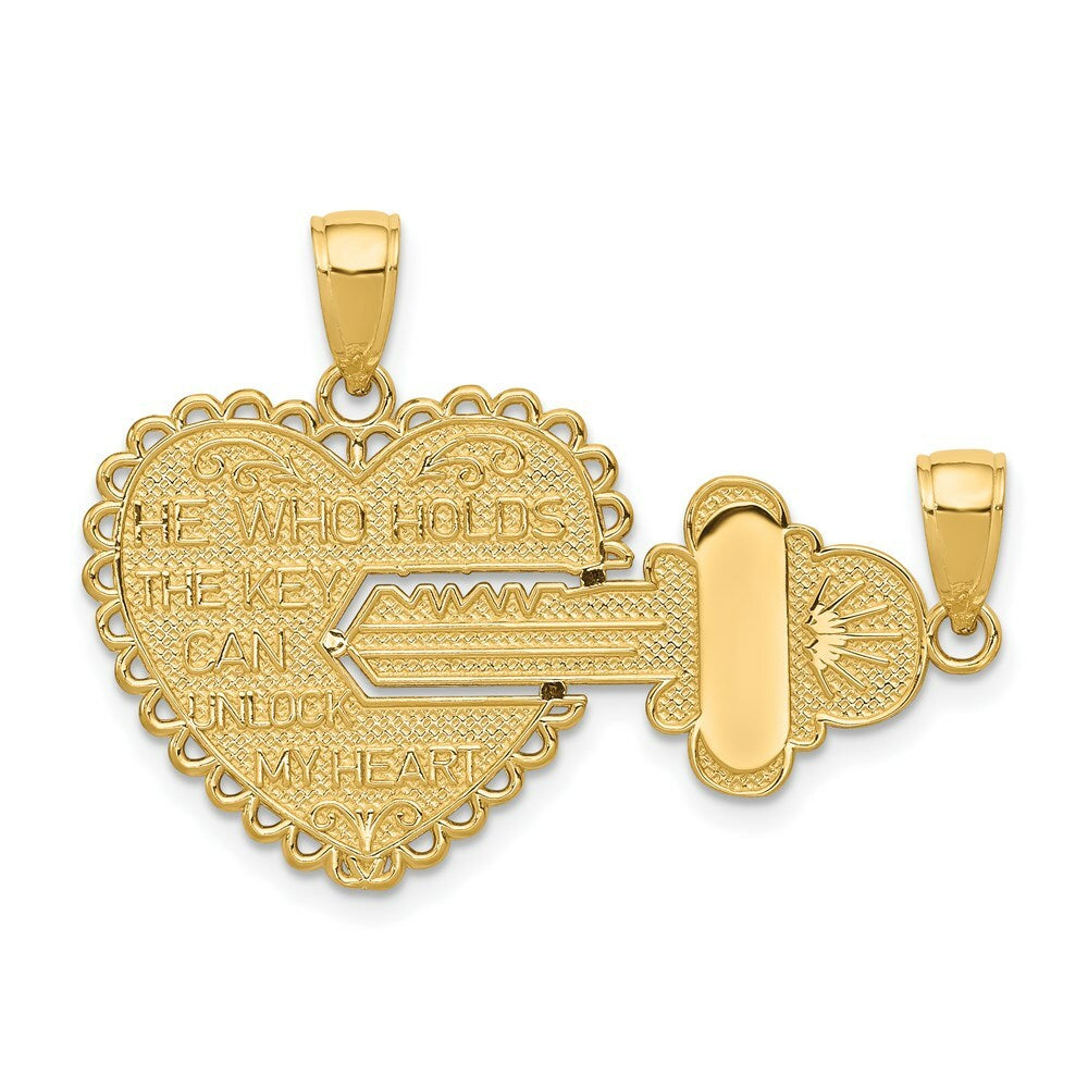 14K Yellow Gold Break-Apart Heart Charm