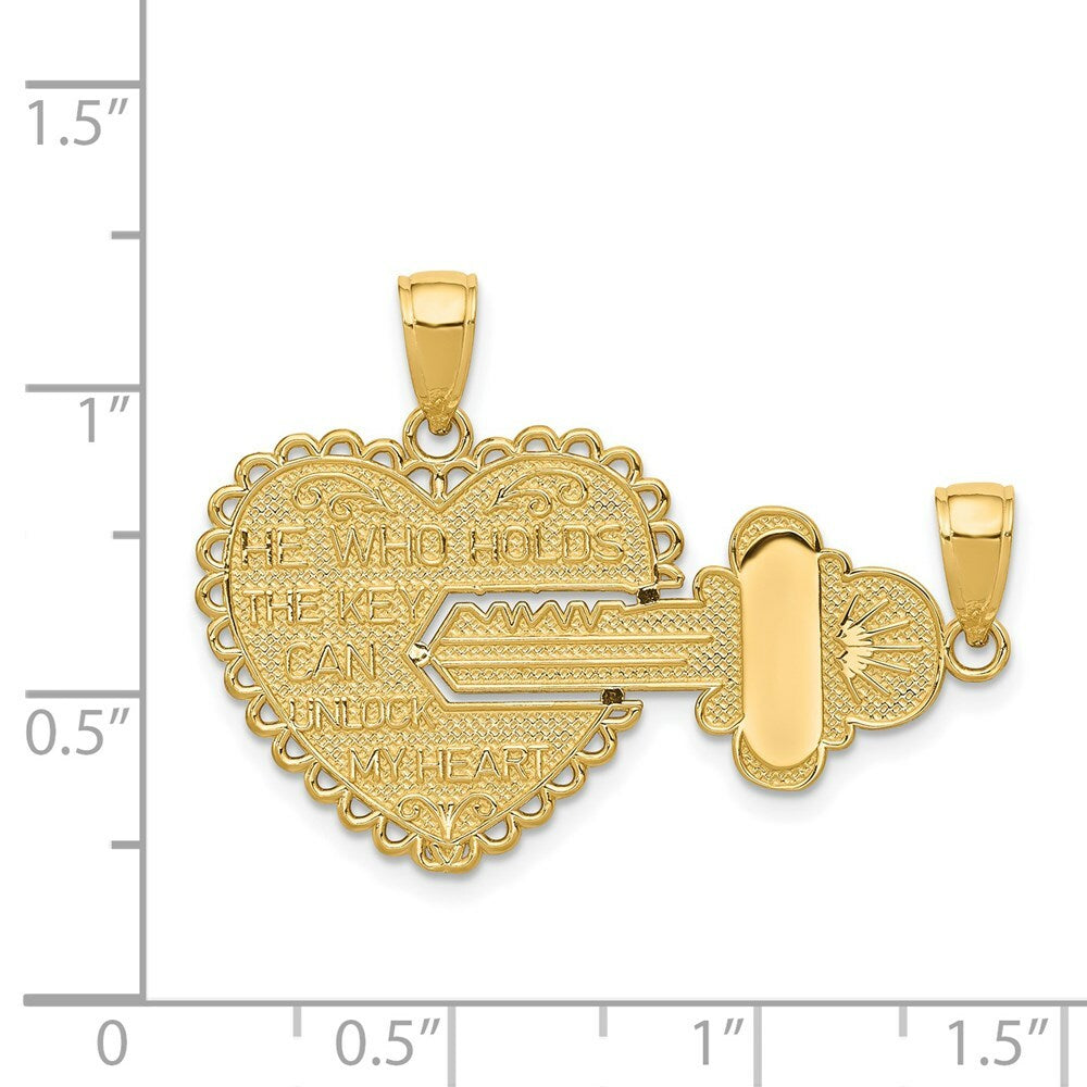 14K Yellow Gold Break-Apart Heart Charm