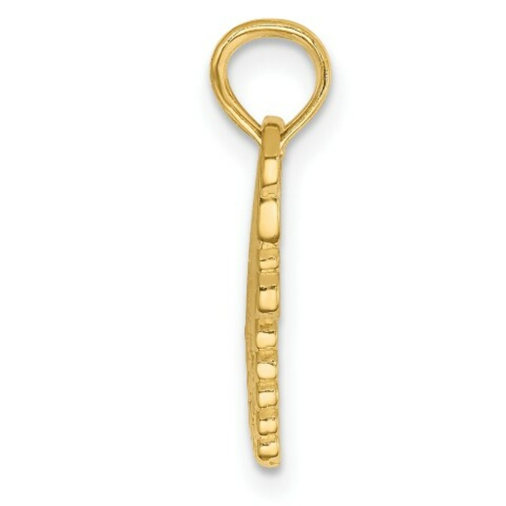 14K Yellow Gold Heart Charm 22mm Diameter