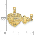 Load image into Gallery viewer, 14K Yellow Gold Heart Charm 22mm Diameter
