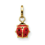 Load image into Gallery viewer, 14K Yellow Gold Enameled Ladybug Charm
