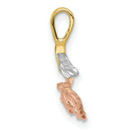 Load image into Gallery viewer, 14K Yellow Gold W/White &amp; Rose Rhodium Rose Chain Slide
