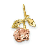Load image into Gallery viewer, 14K Yellow Gold W/White &amp; Rose Rhodium Rose Chain Slide
