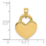 Load image into Gallery viewer, 14K Yellow Gold Hollow Polished Reversible Heart Charm
