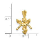 Load image into Gallery viewer, 14K Yellow Gold Satin &amp; Diamond-cut Angel Charm
