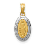 Load image into Gallery viewer, 14K Yellow Gold w/Rhodium Miraculous Medal Charm
