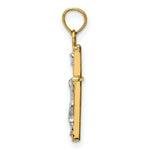 Load image into Gallery viewer, 14K Two-tone Gold INRI Crucifix Pendant 25mm length
