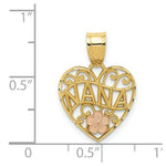 Load image into Gallery viewer, 14K Two-tone Gold Nana Heart Pendant
