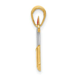 Load image into Gallery viewer, 14K Yellow Gold &amp; Rhodium Enameled Lipstick Charm

