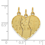 Load image into Gallery viewer, 14K Yellow Gold 3 piece Break-apart Friend Charm
