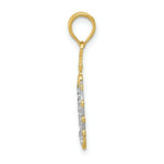 Load image into Gallery viewer, 14K Yellow Gold Rhodium Crown Pendant
