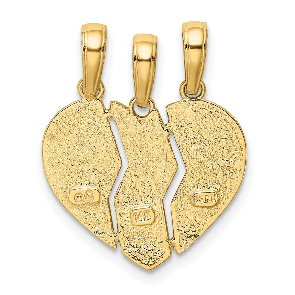 14K Yellow Gold Break-apart Big Sis, Mom, Lil Sis Charm