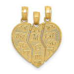 Load image into Gallery viewer, 14K Yellow Gold Break-apart Big Sis, Mom, Lil Sis Charm
