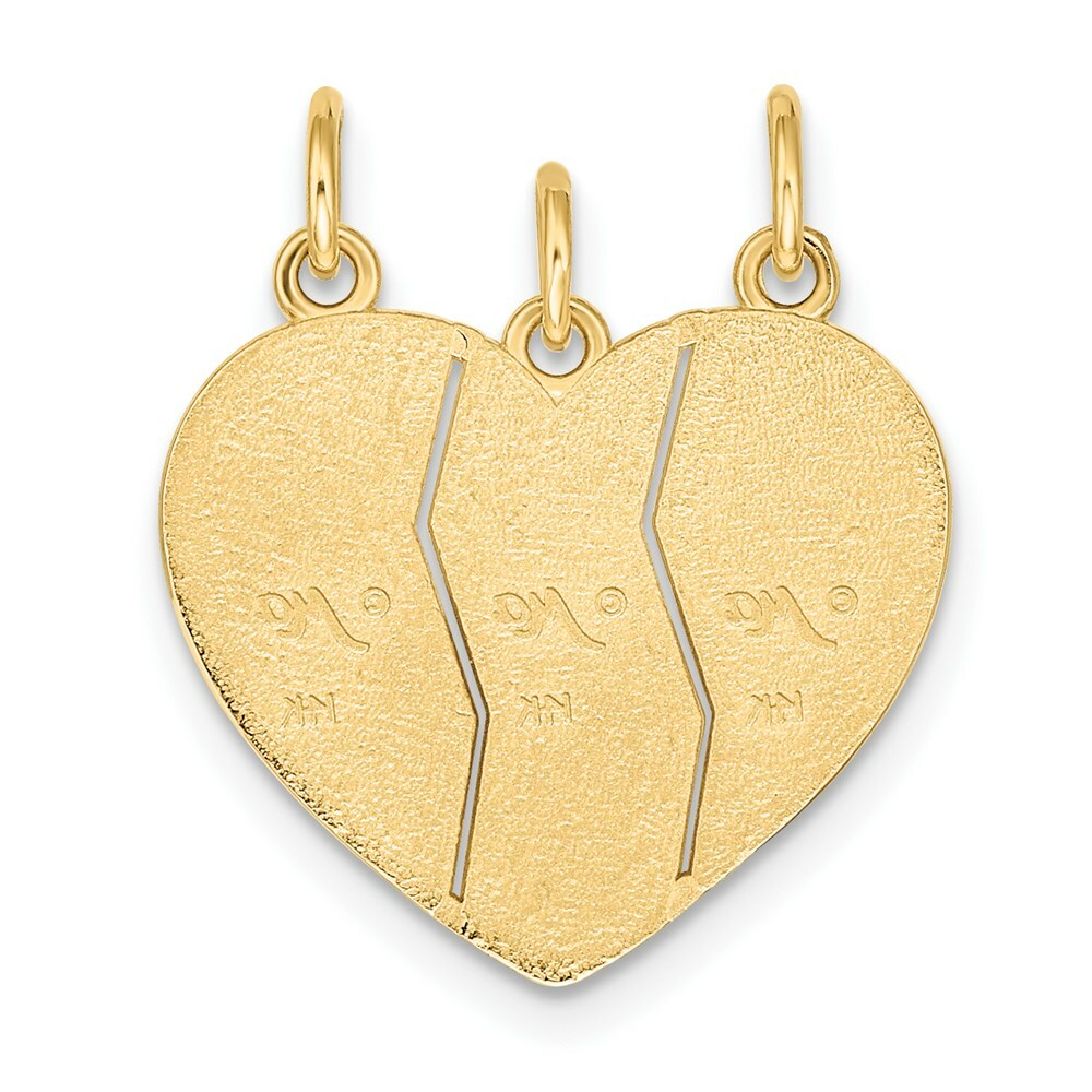 14K Yellow Gold 3 piece Break-apart Big Sis, Sis & Lil Sis Charm