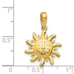 Load image into Gallery viewer, 14K Yellow Gold Diamond-Cut Small Sun Charm
