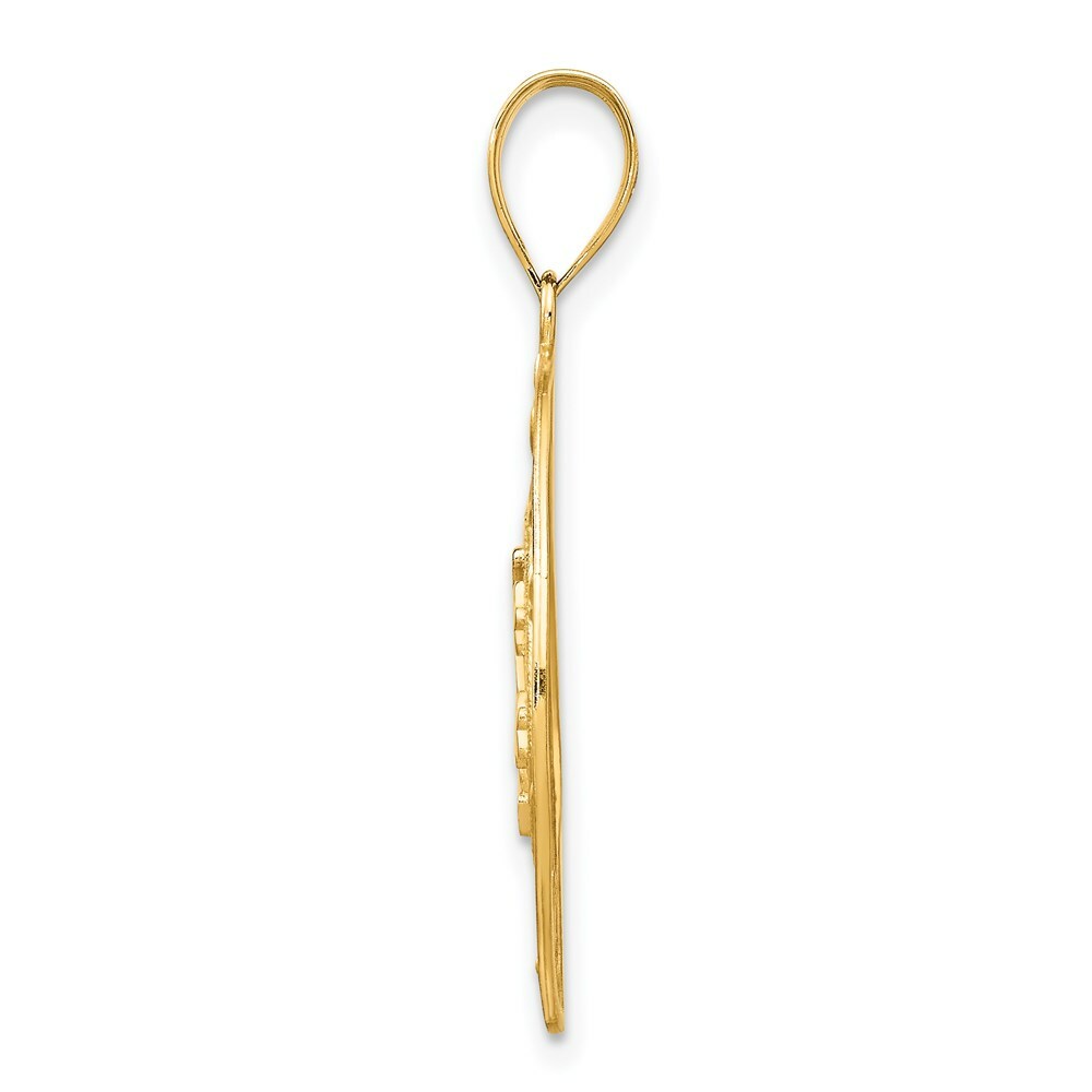 14K Yellow Gold Polished Sun with Moon & Star Charm