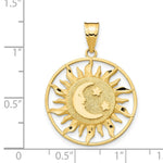 Load image into Gallery viewer, 14K Yellow Gold Polished Sun with Moon &amp; Star Charm
