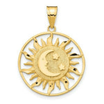 Load image into Gallery viewer, 14K Yellow Gold Polished Sun with Moon &amp; Star Charm

