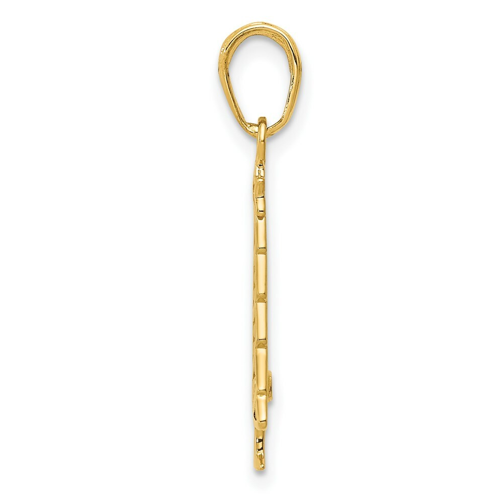 14K Yellow Gold Christmas Tree Pendant