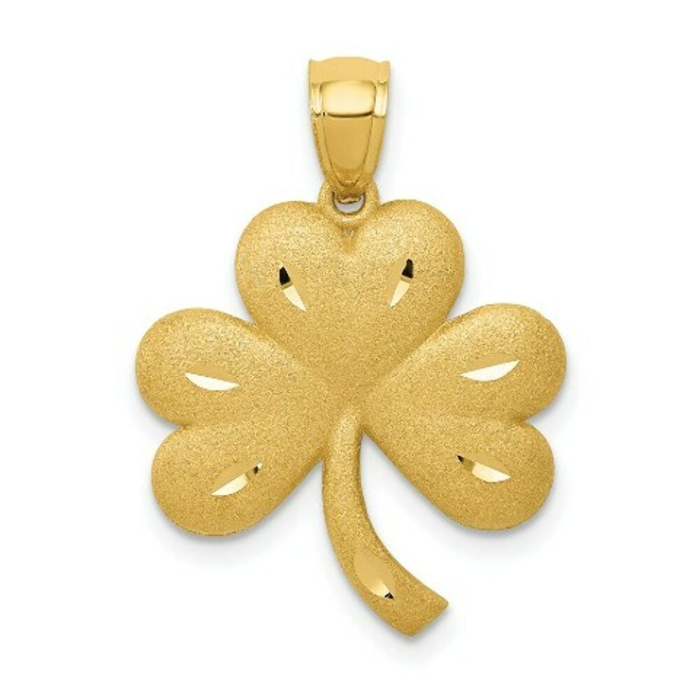 14K Yellow Gold Shamrock Charm