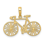Load image into Gallery viewer, 14K Yellow Gold Polished Bicycle Charm
