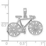 Load image into Gallery viewer, 14K White Gold Polished Bicycle Charm Pendant

