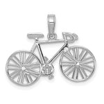 Load image into Gallery viewer, 14K White Gold Polished Bicycle Charm Pendant
