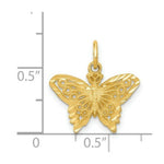 Load image into Gallery viewer, 14K Yellow Gold Butterfly Charm
