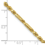Load image into Gallery viewer, 14K Yellow Gold 3mm Diamond-cut Milano Rope Chain
