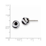 Load image into Gallery viewer, Sterling Silver Black and Silver Color Murano Glass Earrings
