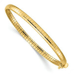 Load image into Gallery viewer, 14K Yellow Gold 4mm Wide Domed Omega Bracelet  Length 7'' inches
