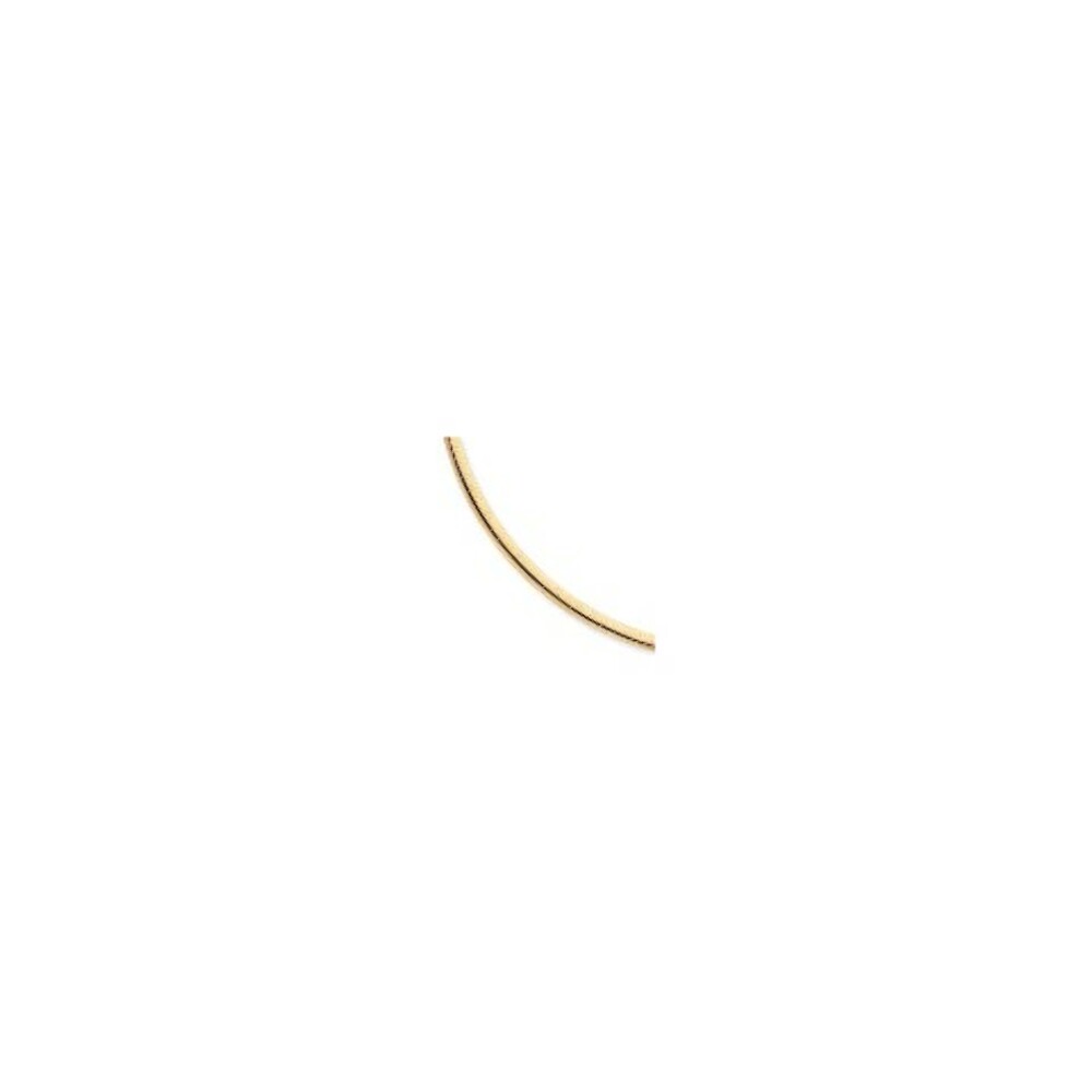 14K Yellow Gold 6mm Wide Domed Omega Bracelet  Length 7'' inches