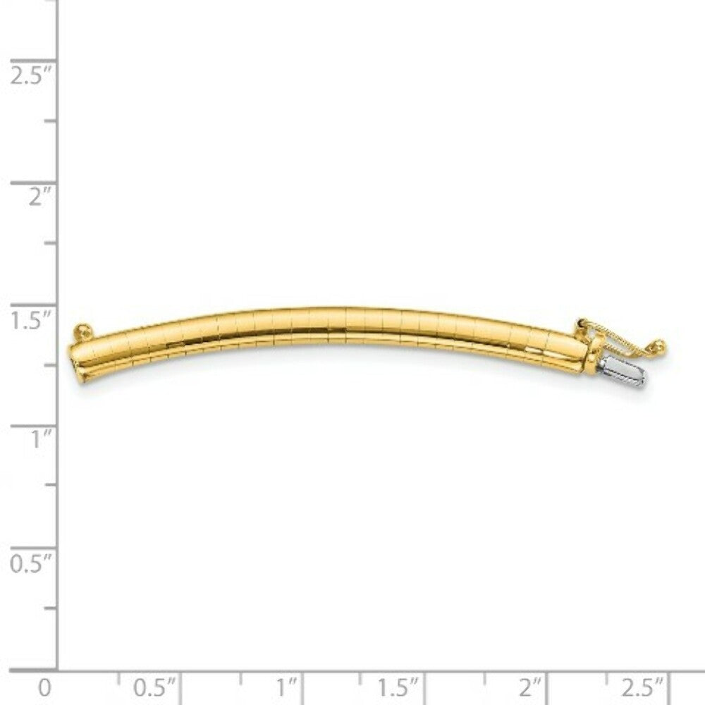 14K Yellow Gold 4mm Lightweight Omega Extender for Necklace