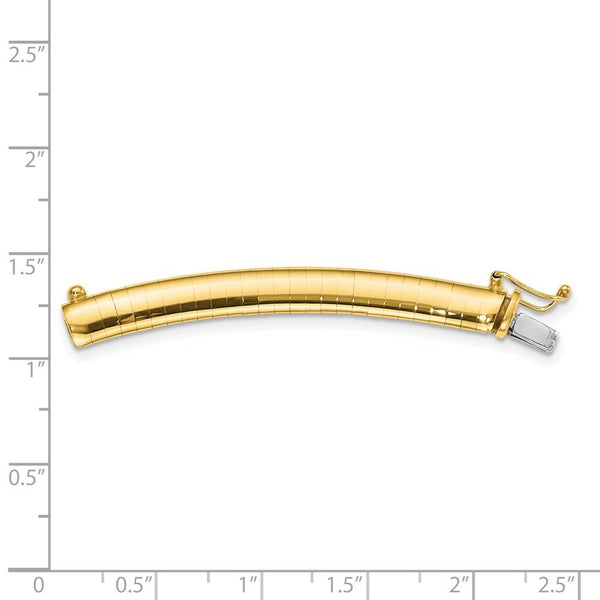 14K Yellow Gold 6mm Lightweight Omega Extender for Necklace