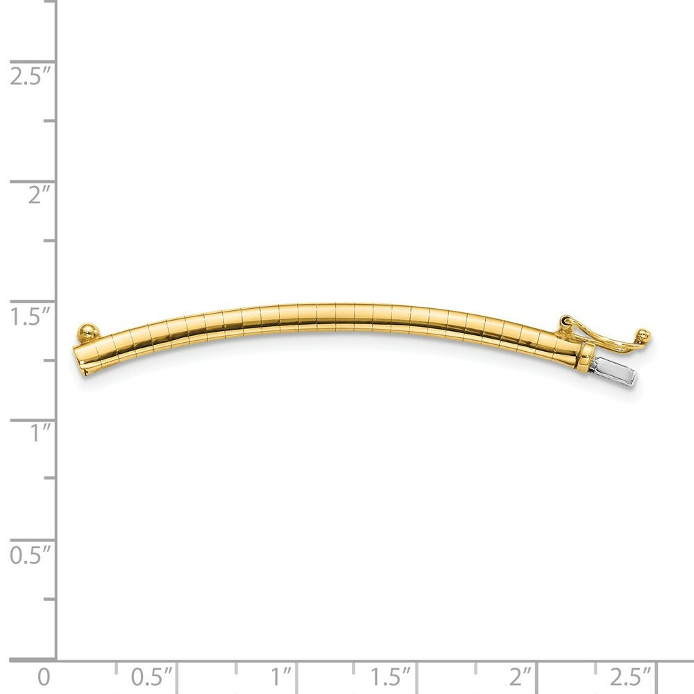 14K Yellow Gold 3mm Omega Extender for Necklace