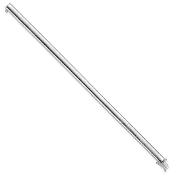 14K White Gold 6mm Domed Omega Bracelet  Length 7'' inches