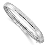 Load image into Gallery viewer, 14K White Gold 6mm Domed Omega Bracelet  Length 7'' inches
