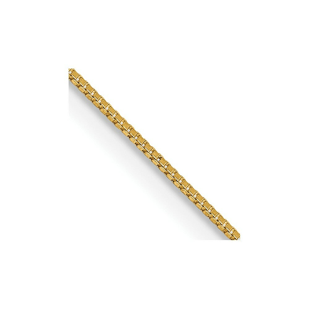 14K Yellow Gold .5mm Box with Spring Ring Clasp Chain