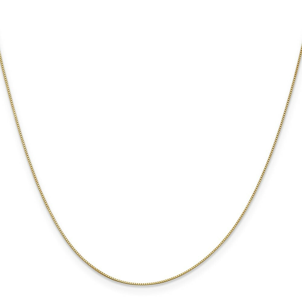 14K Yellow Gold .5mm Box with Spring Ring Clasp Chain
