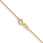 Load image into Gallery viewer, 14K Yellow Gold .5mm Box with Spring Ring Clasp Chain
