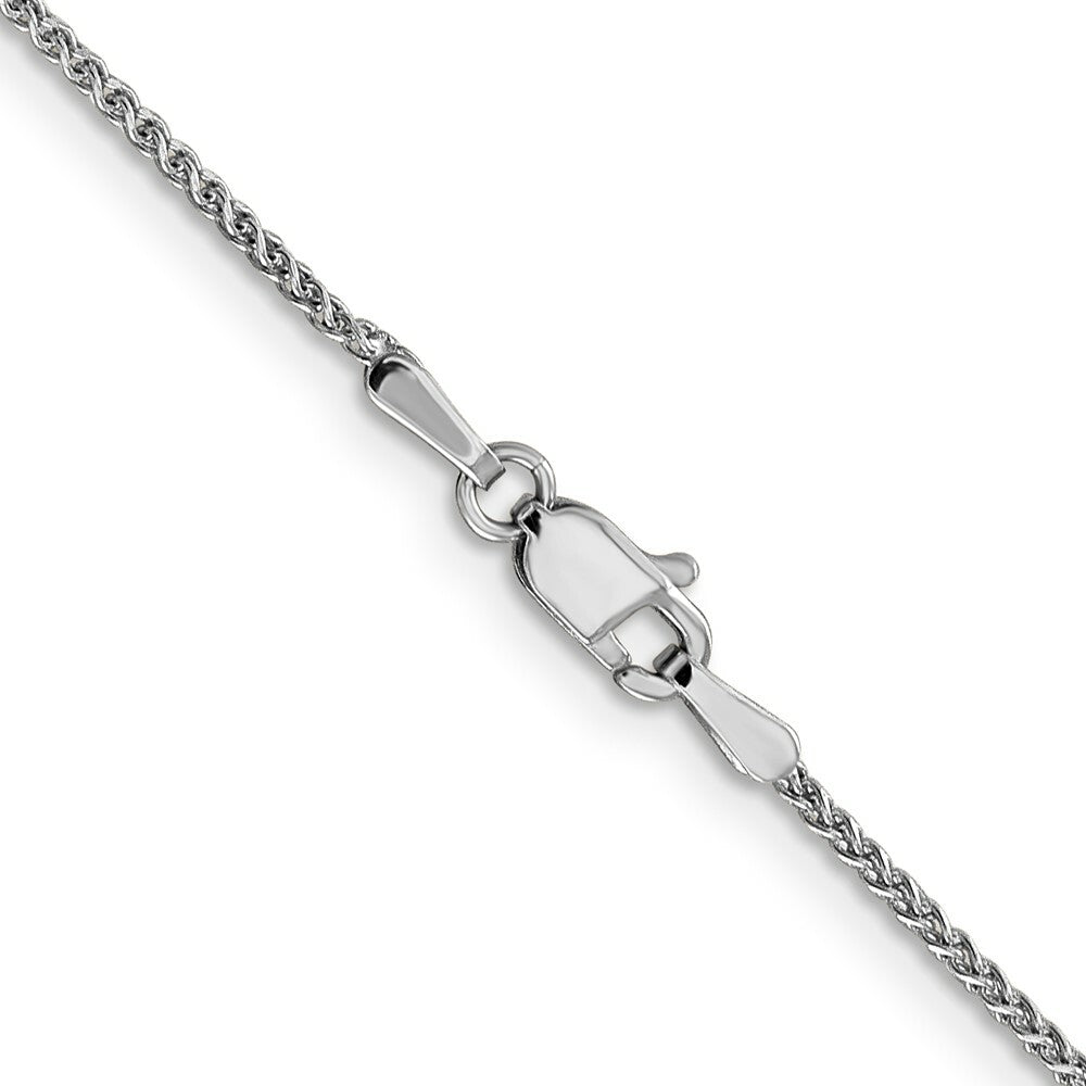14K White Gold 1.2mm Diamond-cut Spiga Chain