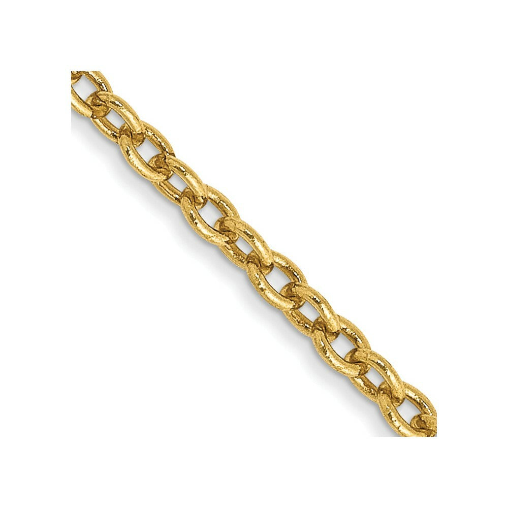 14K Yellow Gold 1.8mm Forzantine Cable Chain