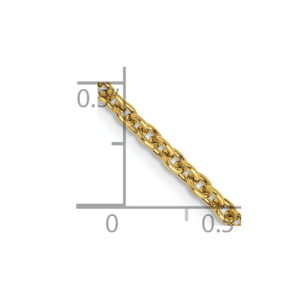 14K Yellow Gold 2.2mm Forzantine Cable Chain