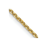 Load image into Gallery viewer, 14K Yellow Gold 1.45mm Solid Diamond-cut Cable Chain
