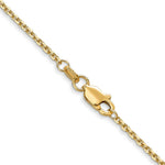 Load image into Gallery viewer, 14K Yellow Gold 1.45mm Solid Diamond-cut Cable Chain
