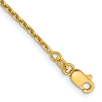 Load image into Gallery viewer, 14K Yellow Gold 1.65mm Solid Diamond-cut Cable Chain Anklet  Length 9'' inches

