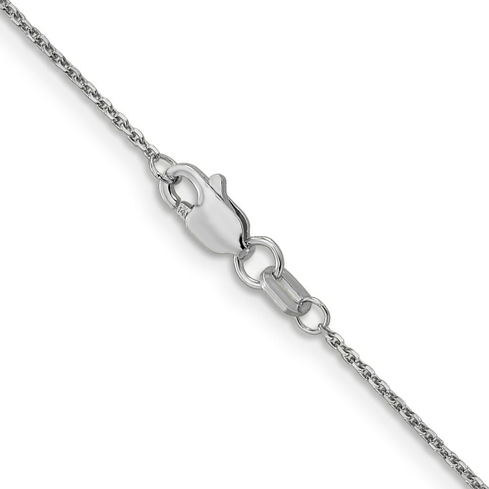 14K White Gold .95mm Diamond-cut Cable Chain