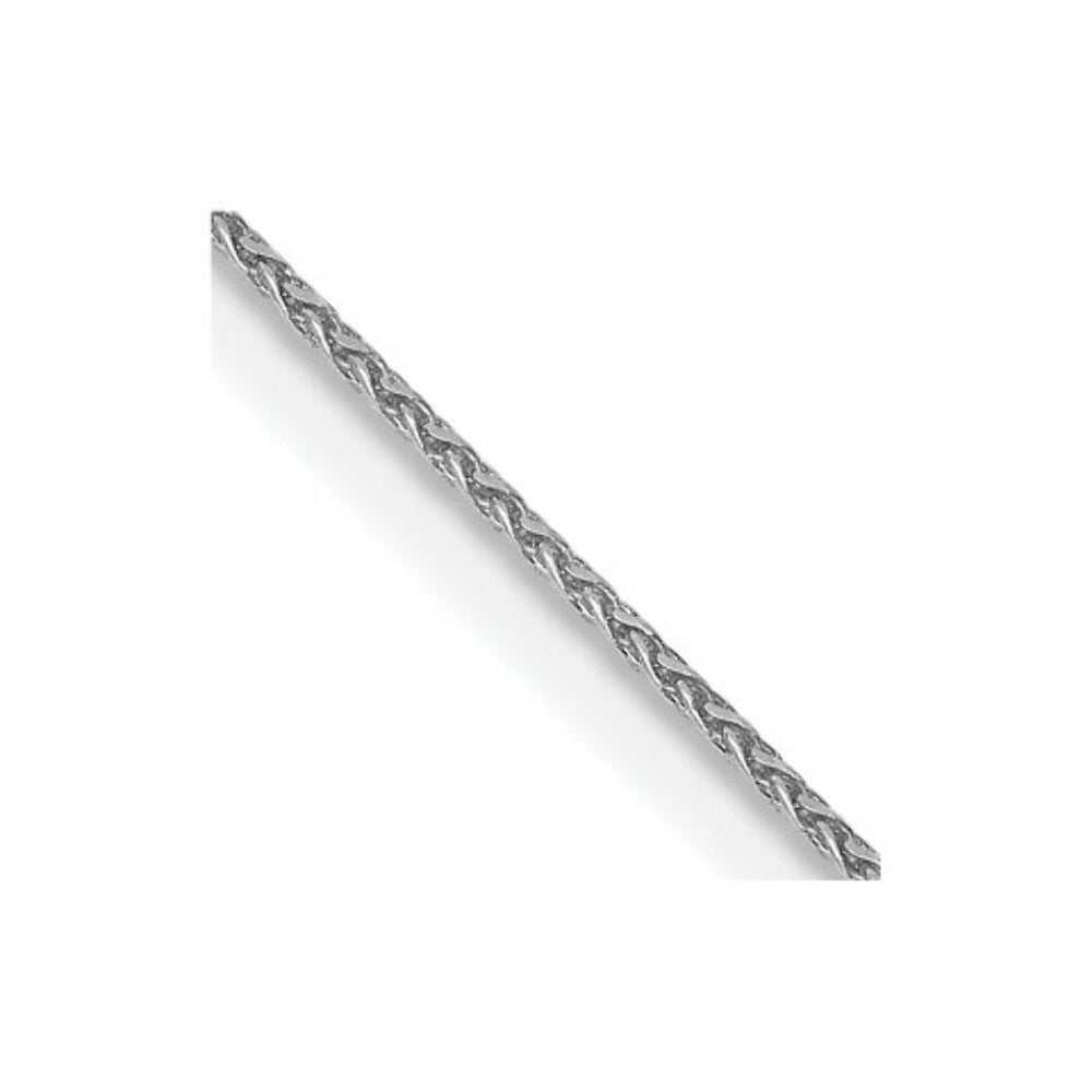14K White Gold .65mm Diamond-cut Spiga with Lobster Clasp Chain