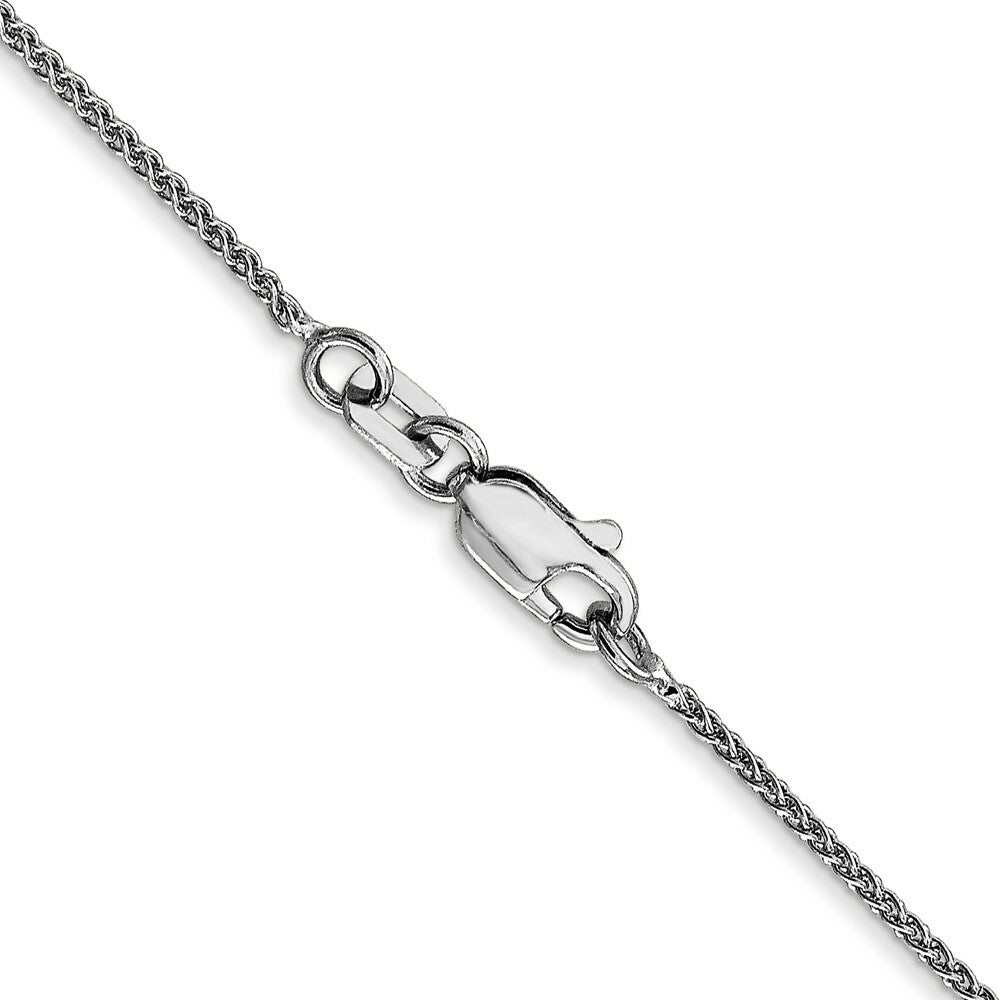 14K White Gold 1mm Spiga with Lobster Clasp Chain