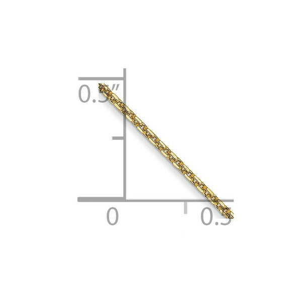 14K Yellow Gold .95mm Diamond-cut Cable Chain
